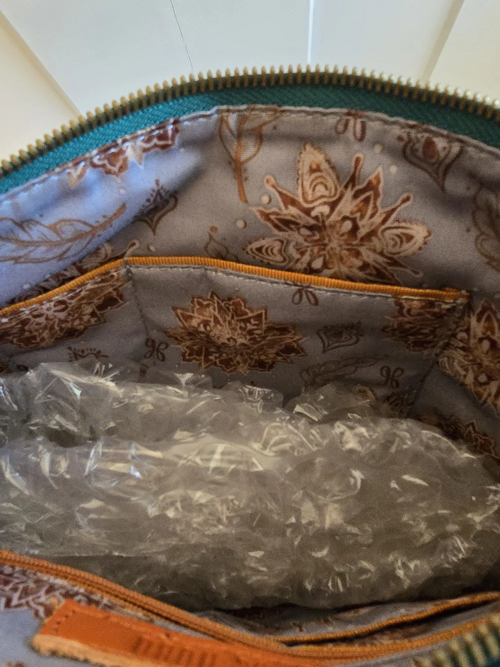 HOBO Teal Leather Wristlet Clutch